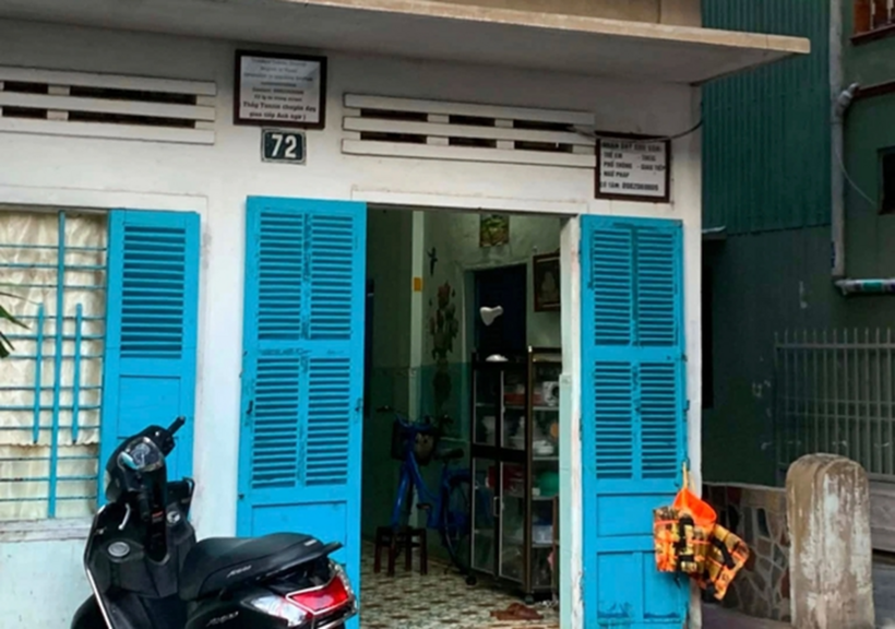 Lớp dạy thêm số 72 Lý Tự Trọng, nơi xảy ra vụ thầy giáo người Ấn Độ tát học sinh lớp 4. Ảnh: Thanh niên