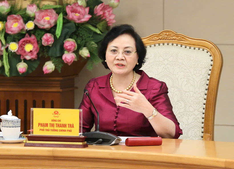 Phó Thủ tướng Phạm Thị Thanh Trà phát biểu tại cuộc họp - Ảnh: VGP/Thu Giang