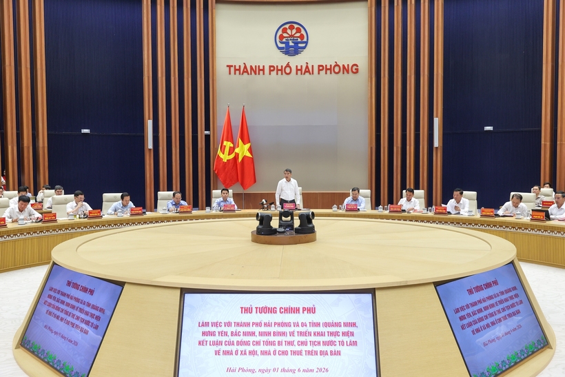Thủ tướng Lê Minh Hưng nêu rõ, phát triển nhà ở cho thuê là chủ trương lớn của Đảng và Nhà nước - Ảnh: VGP/Nhật Bắc