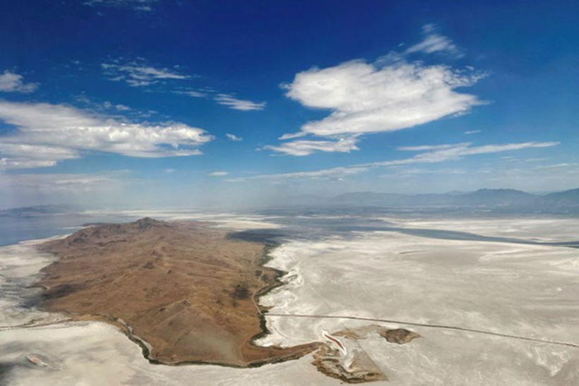 Hồ Muối lớn ở bang Utah (Mỹ). Ảnh: Reuters