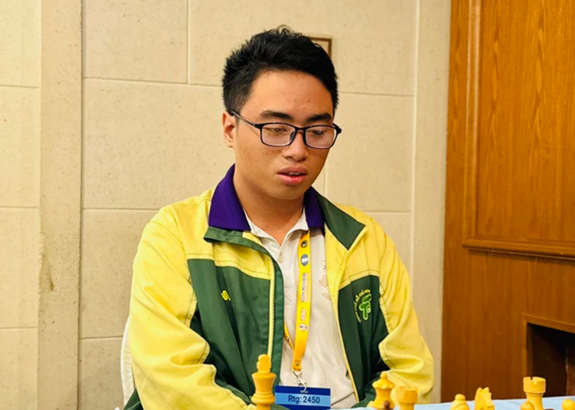 Phạm Trần Gia Phúc đang có phong độ ấn tượng tại giải vô địch cờ vua cá nhân châu Á 2026. Ảnh: Asian Individual Chess Championship 2026