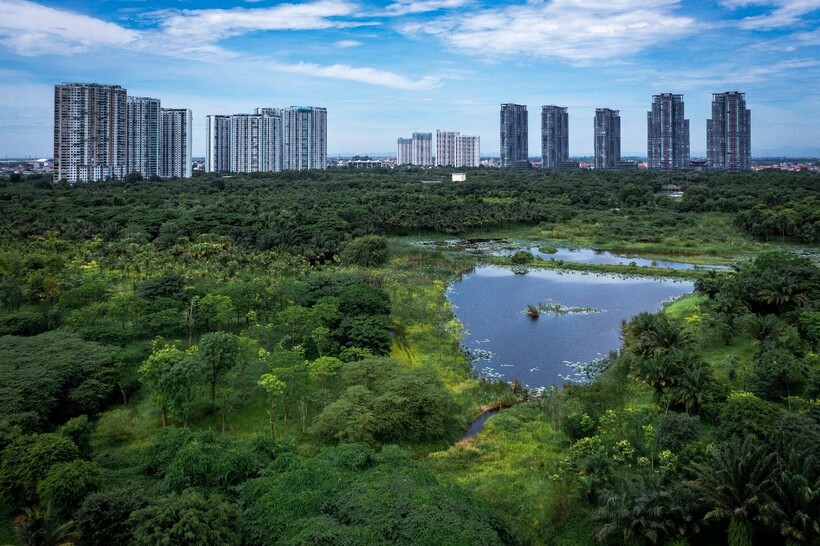 Một góc thành phố xanh Ecopark Hưng Yên