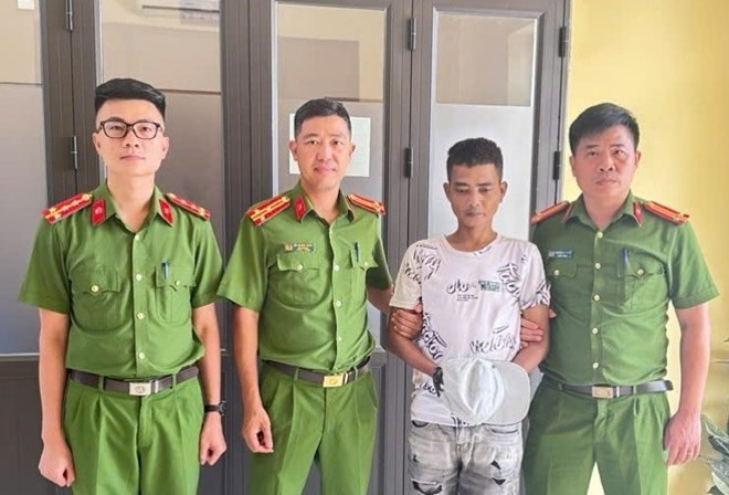Đối tượng Tuấn bị Công an phường Đông Hải bắt giữ. (Ảnh: Công an Hải Phòng)