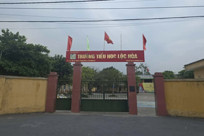 Trường Tiểu học Lộc Hoà, phường Đông A, tỉnh Ninh Bình (Ảnh: Minh Tuyến).