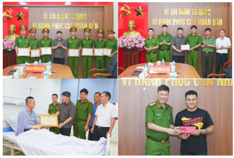 Hình ảnh tặng bằng khen và khen thưởng. Ảnh: Dân trí