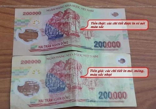 Xuất hiện tiền giả 200 nghìn đồng, người dân cần cảnh giác cao độ. (Ảnh: Công an tỉnh Ninh Bình)