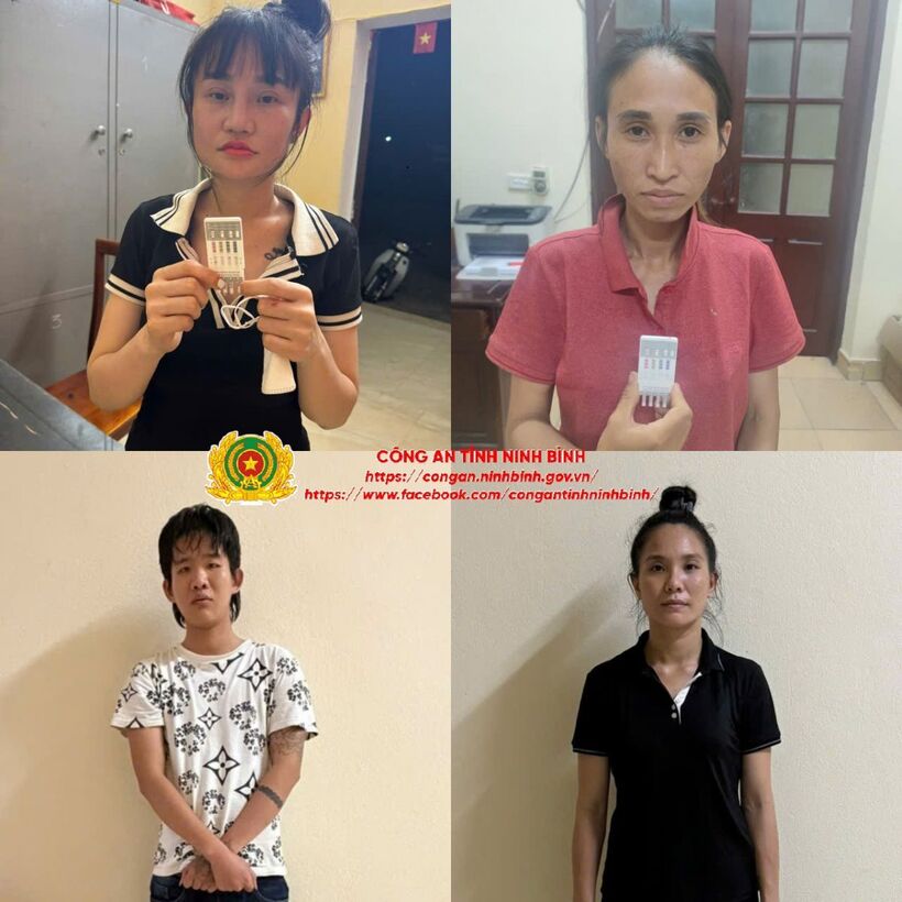 Các đối tượng liên quan đến vụ việc. Ảnh: Công an tỉnh Ninh Bình