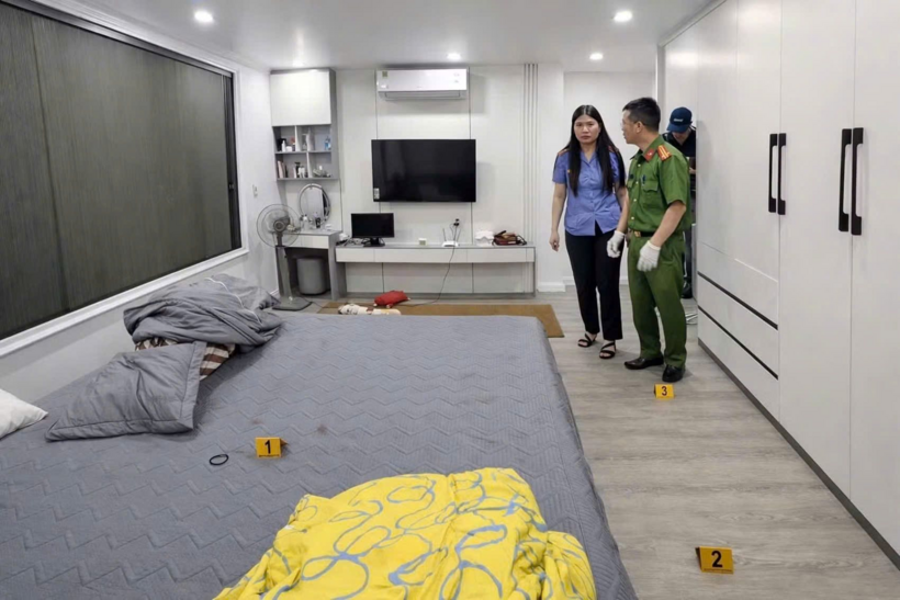 Khu vực xảy ra sự việc nữ giáo viên bị chồng đánh. (Ảnh: Cơ quan Công an)