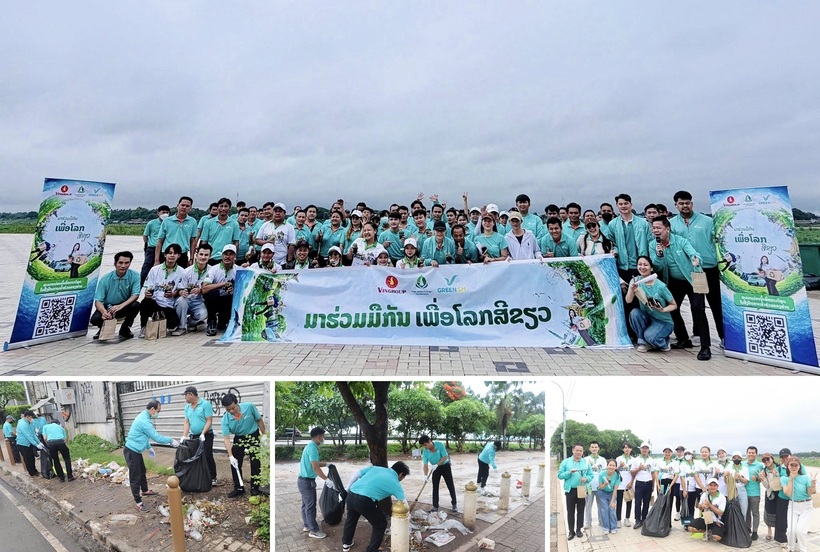 Tại thủ đô Vientiane, Lào, các lực lượng đã chung tay làm sạch khu dân cư và các tuyến phố công cộng, góp phần xây dựng môi trường sống xanh, sạch, đẹp cho cộng đồng.