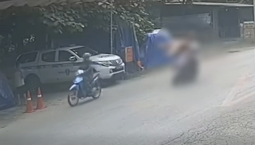 Hiện trường vụ việc. Ảnh cắt từ clip