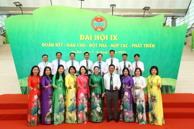 Đoàn đại biểu Hội Nông dân Tp.Hà Nội dự đại hội.