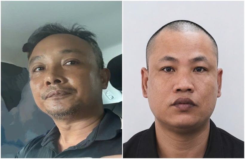 Đối tượng truy nã Nguyễn Quốc Vinh (trái) và Nguyễn Văn Tú. Ảnh: Công an Hà Nội
