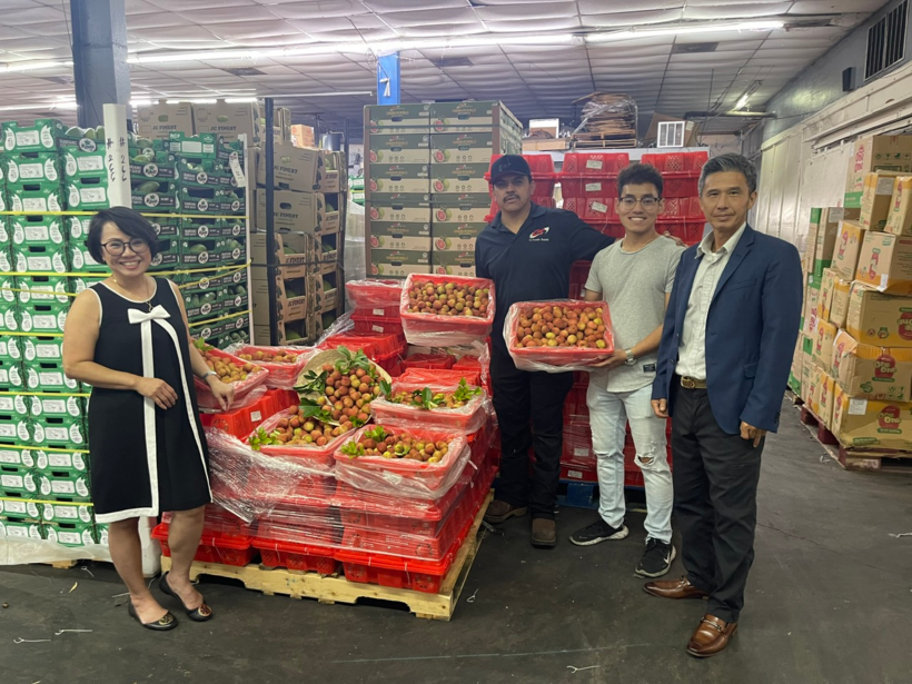 Vải thiều tươi đầu vụ của Việt Nam chinh phục thị trường Hoa Kỳ. Ảnh: Bộ Công Thương