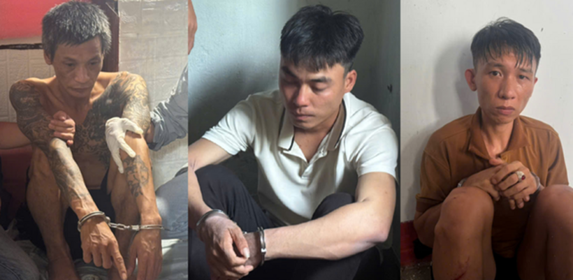 3 nghi phạm Sáng, Hoàng, Phú (từ trái qua). Ảnh: Thanh Niên