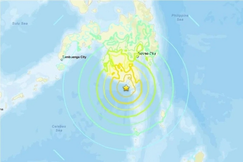 Động đất ở Philippines (Ảnh: USGS).