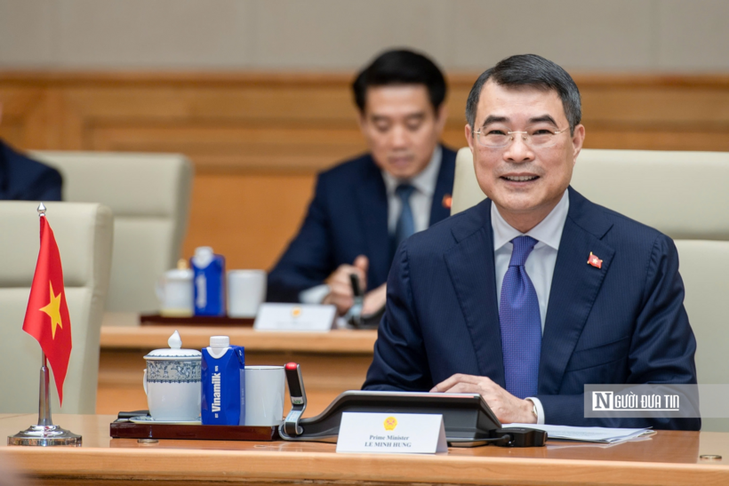 Thủ tướng Lê Minh Hưng phát biểu tại cuộc hội đàm.