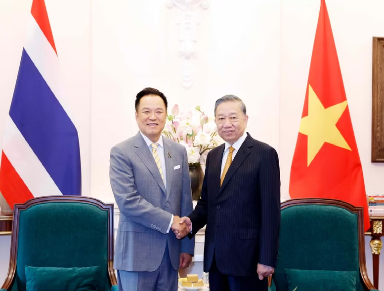 Tổng Bí thư, Chủ tịch nước Tô Lâm tiếp Thủ tướng Thái Lan Anutin Charnvirakul - Ảnh: TTXVN