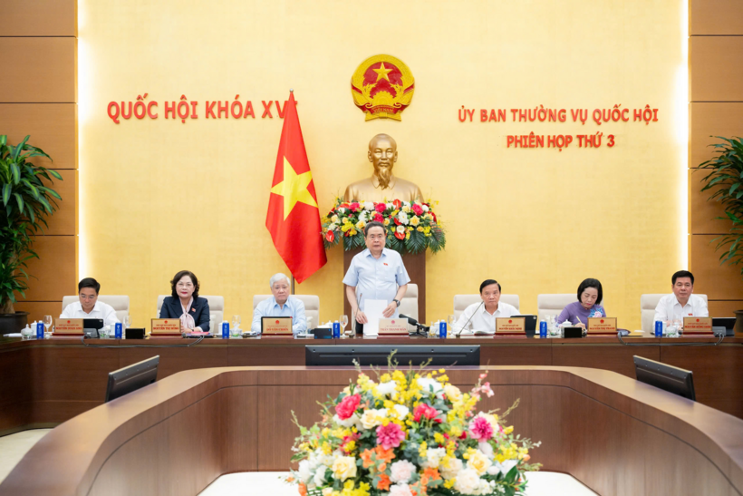 Quang cảnh phiên họp thứ 3 của Uỷ ban Thường vụ Quốc hội (Ảnh: Media Quốc hội).