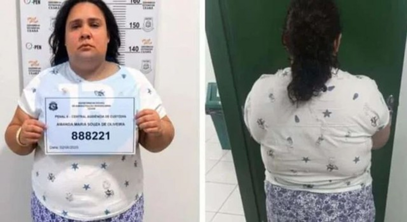 Amanda Maria Souza de Oliveira bị bắt.