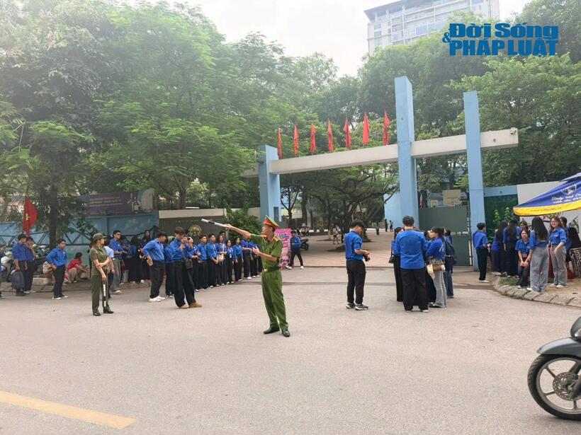 Công tác đảm bảo an ninh, an toàn tại điểm thi đã được triển khai từ sớm.