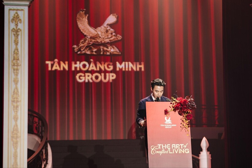 Ông Đỗ Hoàng Minh, Phó chủ tịch Tập đoàn Tân Hoàng Minh phát biểu tại sự kiện
