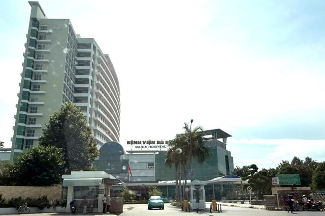 Bệnh viện Đa khoa Bà Rịa, nơi phát hiện thi thể nam sinh. Ảnh: Lao động