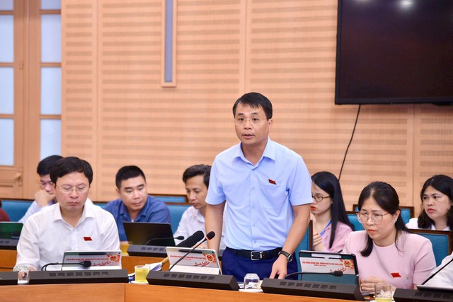 Đại biểu Lê Minh Đức phát biểu tại tổ thảo luận số 3 (Ảnh: Viết Thành).