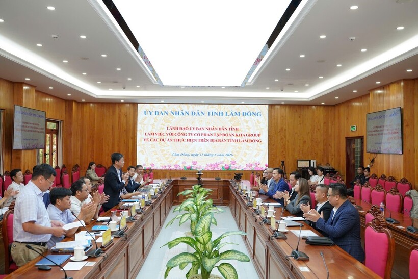 Toàn cảnh buổi làm việc giữa UBND tỉnh Lâm Đồng và Tập đoàn KITA Group