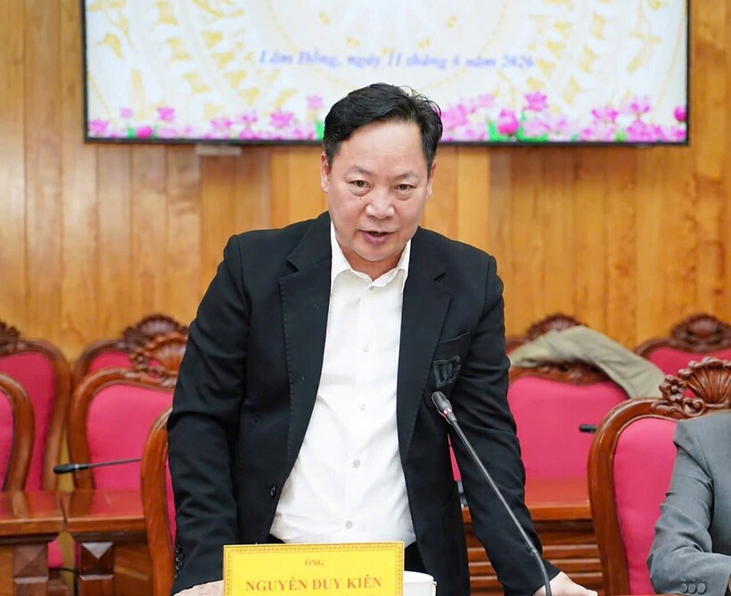Ông Nguyễn Duy Kiên - Chủ tịch Hội đồng sáng lập Tập đoàn KITA Group phát biểu tại buổi làm việc