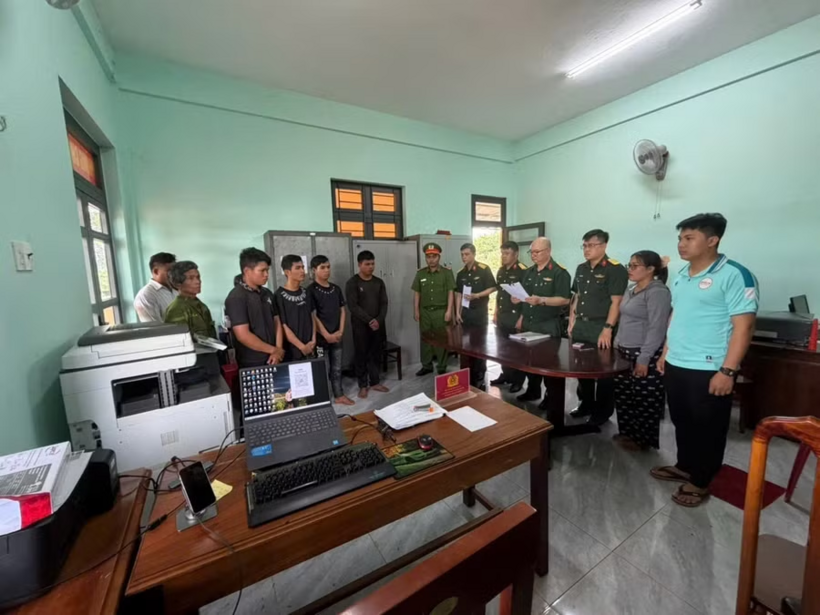 Cơ quan điều tra hình sự binh chủng, binh đoàn đã khởi tố hành vi giết người với 4 đối tượng mang hung khí đánh nhau trong lô cao su ở Gia Lai. (Ảnh: Công an)