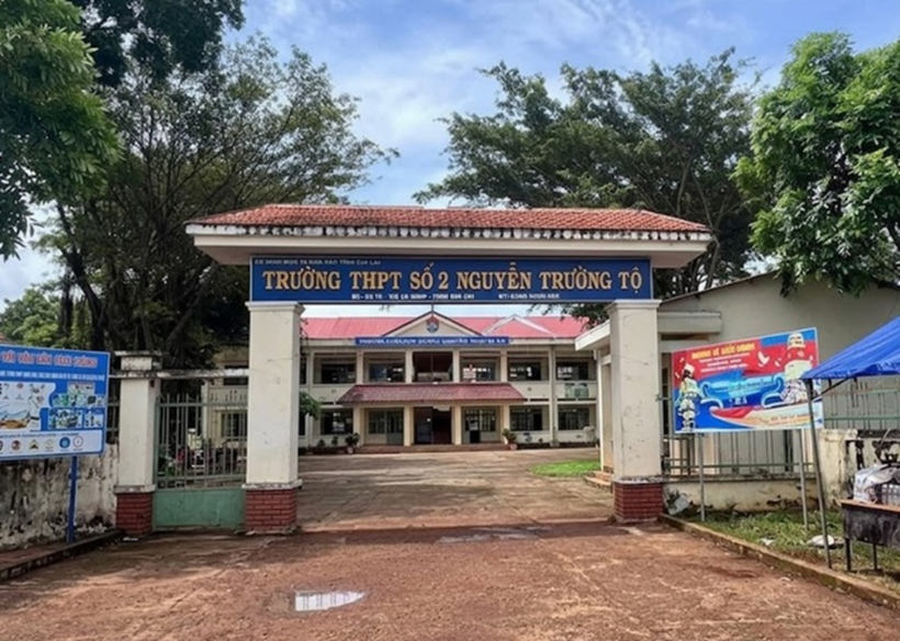 Trường THPT số 2 Nguyễn Trường Tộ (xã Đức Cơ, Gia Lai). Ảnh: Thanh niên