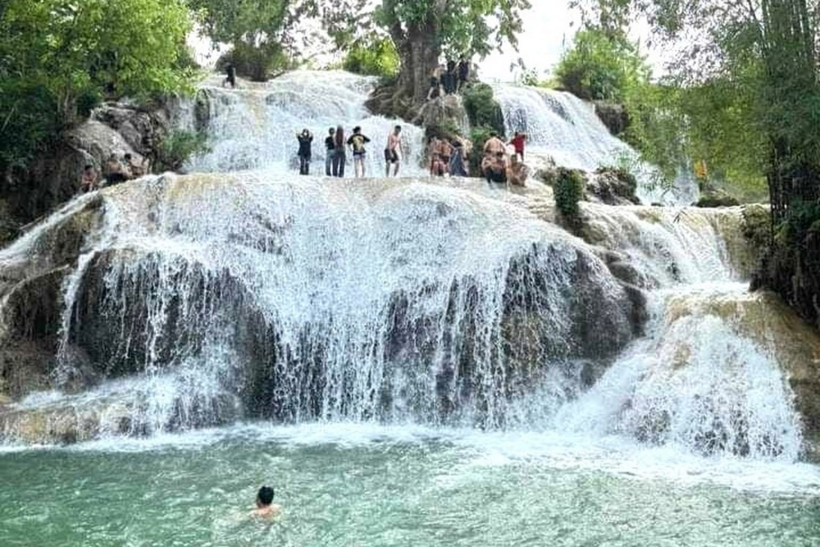 Thác Trăng điểm du lịch nổi tiếng ở Phú Thọ (Ảnh: Văn Thìn).
