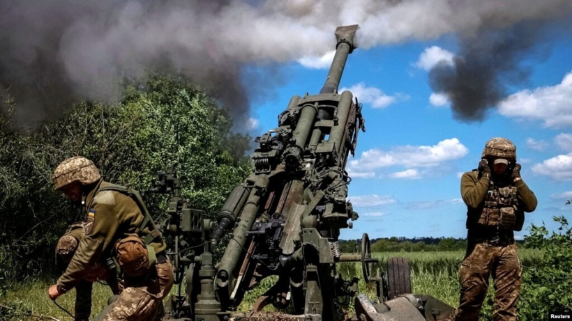 Pháo binh Ukraine khai hỏa vào mục tiêu Nga. Ảnh minh họa