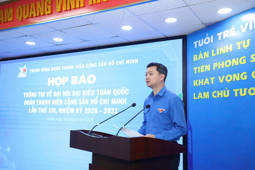 Ông Nguyễn Minh Triết - Ủy viên Dự khuyết Trung ương Đảng, Bí thư thường trực Trung ương Đoàn TNCS Hồ Chí Minh thông tin về Đại hội.