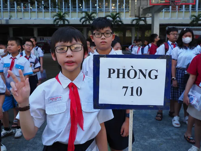 Thí sinh tham dự khảo sát vào lớp 6 Trường THCS-THPT Trần Đại Nghĩa năm học 2025-2026.