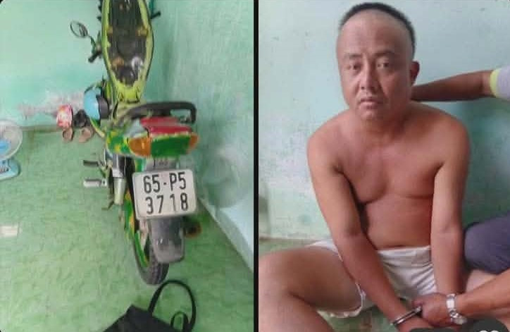 Dương Công Nhạc bị bắt giữ. Ảnh: HC
