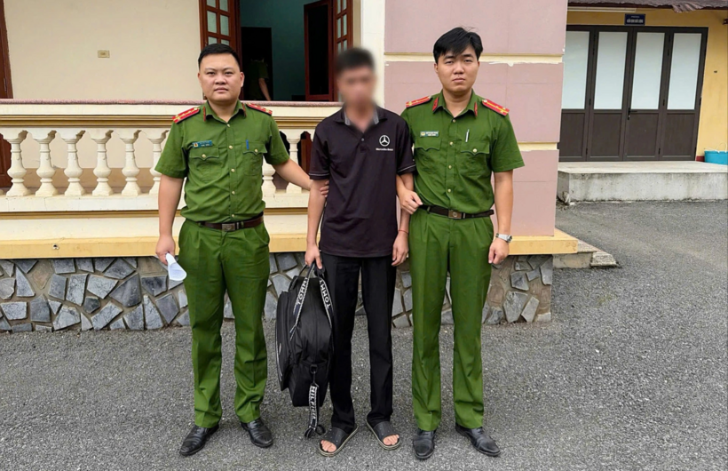 Đối tượng H.K.H. tại trụ sở cơ quan công an. Ảnh: CACC