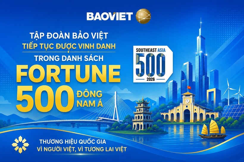 Tập đoàn Bảo Việt (BVH) tiếp tục được vinh danh trong danh sách Fortune 500 Đông Nam Á - 1