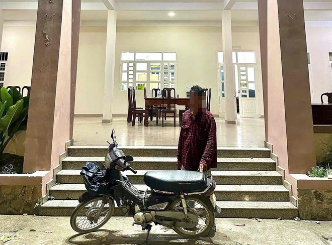 Đối tượng cùng phương tiện liên quan vụ tai nạn giao thông. Ảnh: Công an TP Đồng Nai