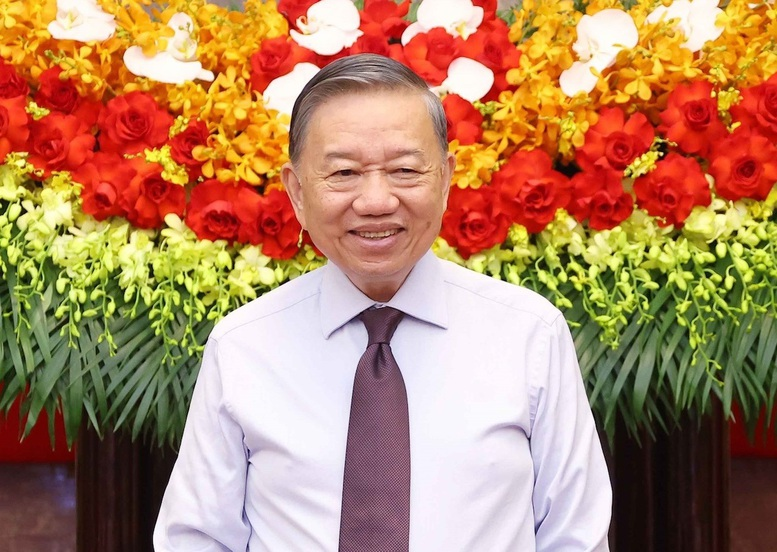 Tổng Bí thư, Chủ tịch nước Tô Lâm phát biểu tại cuộc gặp mặt 101 nhà báo tiêu biểu đoạt Giải báo chí quốc gia qua các năm nhân kỷ niệm 101 năm Ngày Báo chí cách mạng Việt Nam ngày 16/6/2026 - Ảnh TTXVN