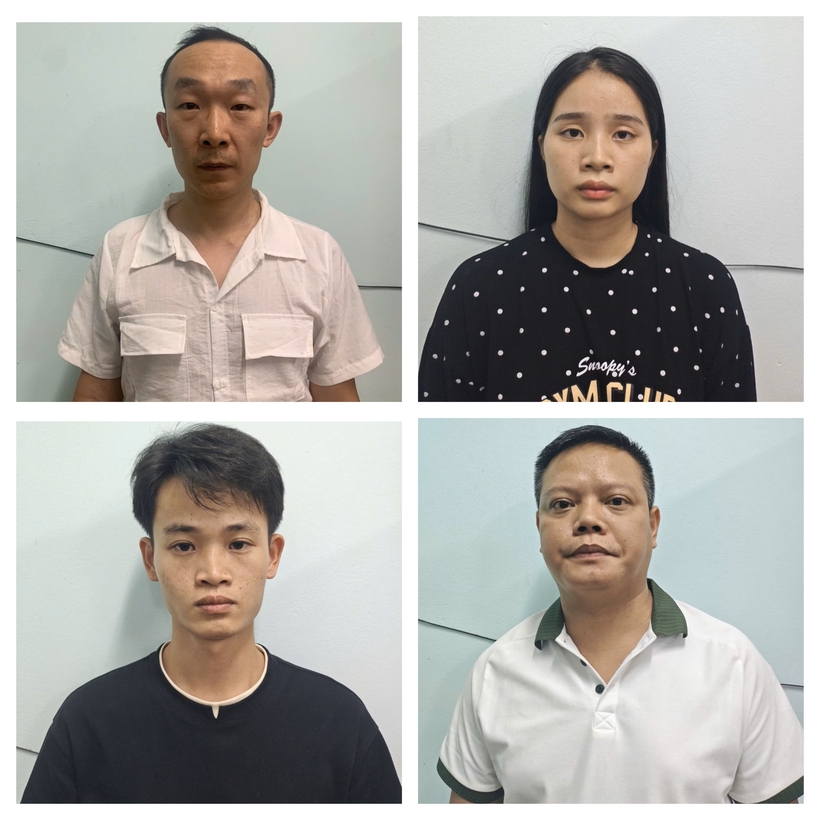 Các đối tượng liên quan trong vụ án. Ảnh Công an tỉnh Phú Thọ.