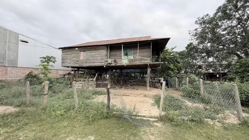 Nhà sàn của anh Đ. nơi xảy ra vụ án mạng. (Ảnh: Công an tỉnh Gia Lai)