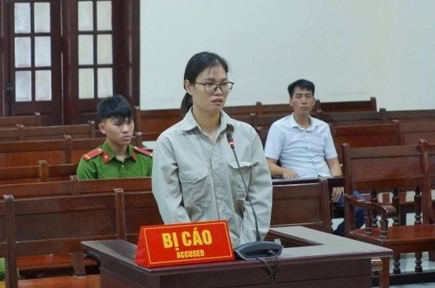 Bị cáo Phạm Thị Tâm tại phiên tòa. (Ảnh: Viện KSND Hải Phòng)