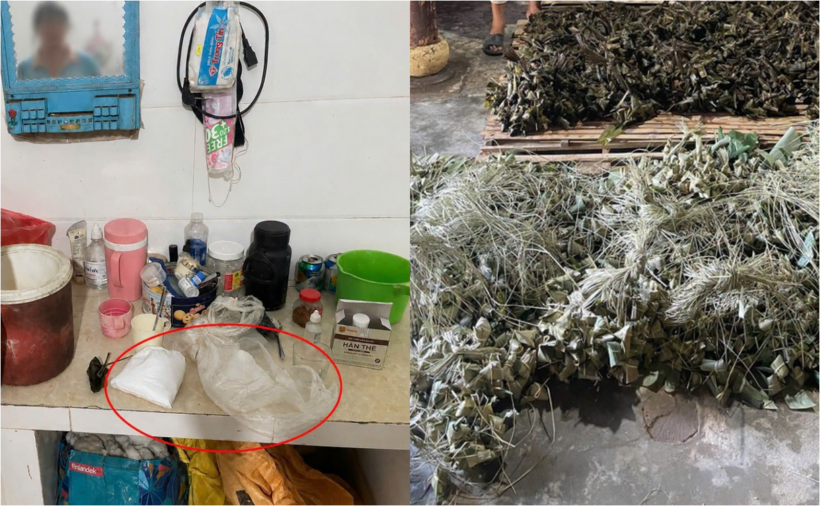 Tang vật trong vụ việc. (Ảnh: Công an xã Đại Lộc)