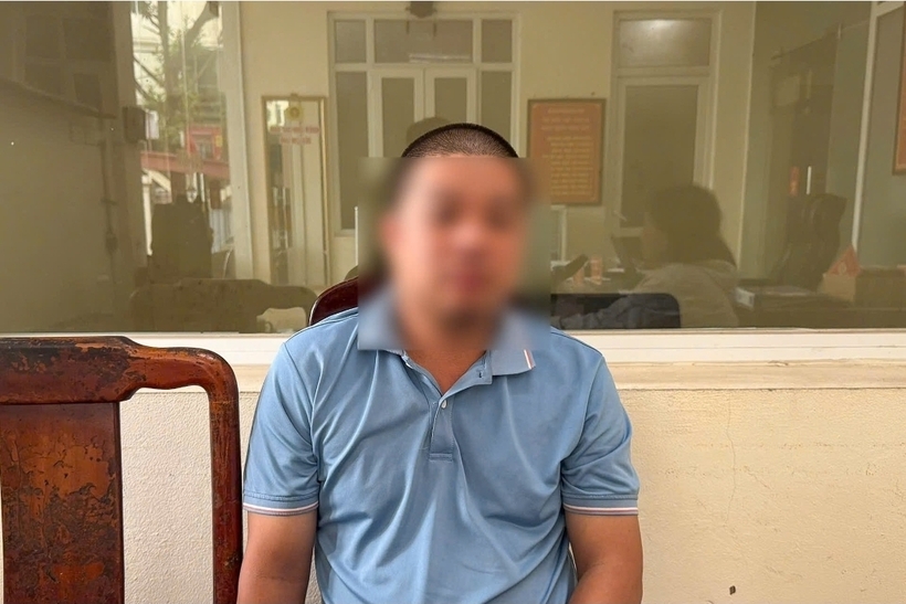 Đối tượng tại cơ quan Công an.