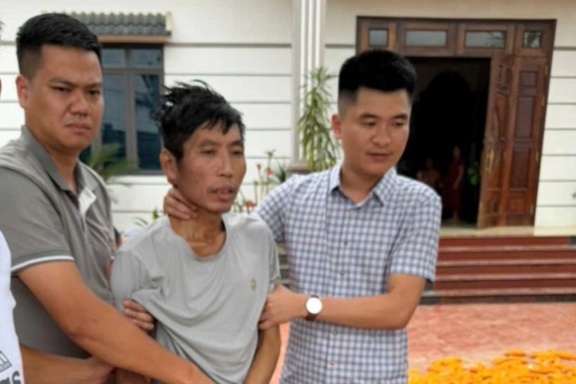 Cao Văn Diễn thời điểm bị bắt giữ. (Ảnh: Công an Lào Cai)