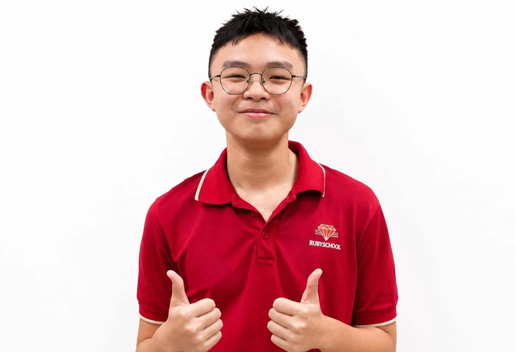 Nguyễn Đăng Phúc. (Ảnh: Fanpage Trường tiểu học và THCS Hồng Ngọc)