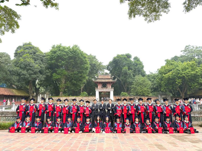 Lớp 9C1, trường THCS Archimedes Academy, Hà Nội. Ảnh: VnExpress