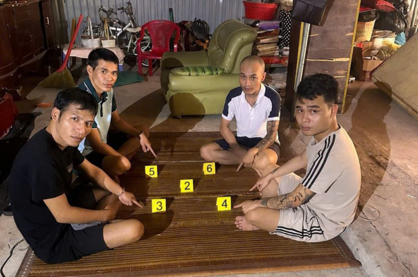 Các đối tượng trong&nbsp;vụ án tổ chức sử dụng trái phép chất ma túy bị lực lượng Công an phát hiện, bắt giữ tại hiện trường