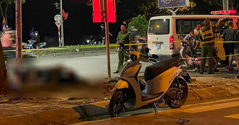 Vụ việc xảy ra trên đường Lê Trọng Tấn. (Ảnh: Hoàng Tùng)